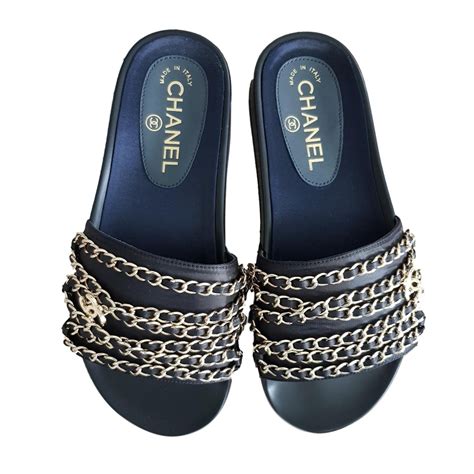 chanel sandalen dames|chanel suede sandals.